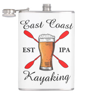 East Coast Kayaking est IPA beer hip flask