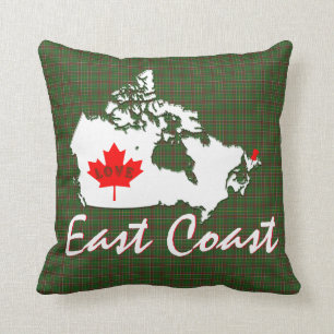 East Coast Newfoundland Customize Canada  Pin town Throw Pillow