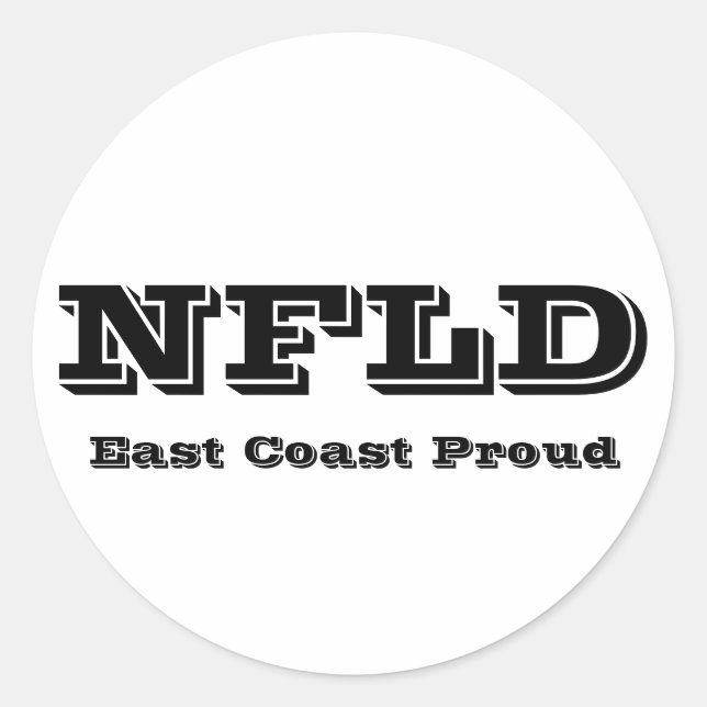 East Coast Proud Newfoundland Sticker (Front)