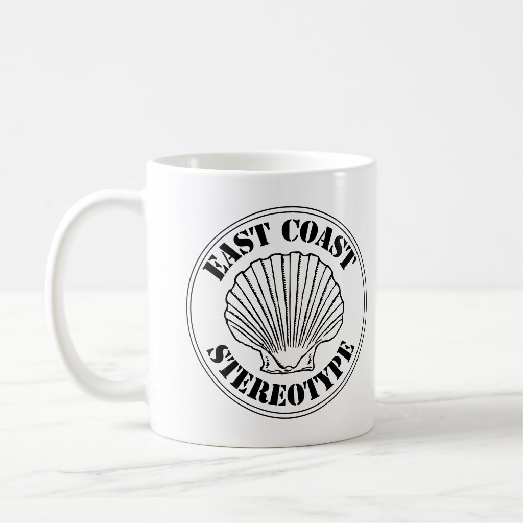East Coast Stereotype Scallop Shell Mug