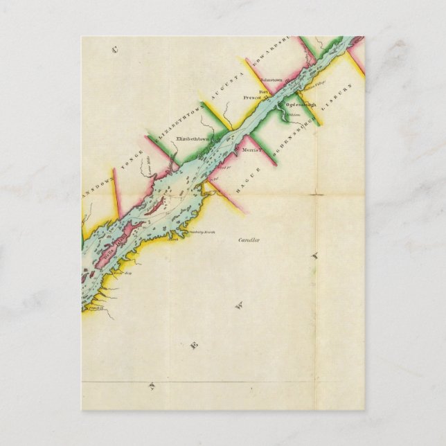 EaSt. End of Lake Ontario and River St. Lawrence Postcard (Front)