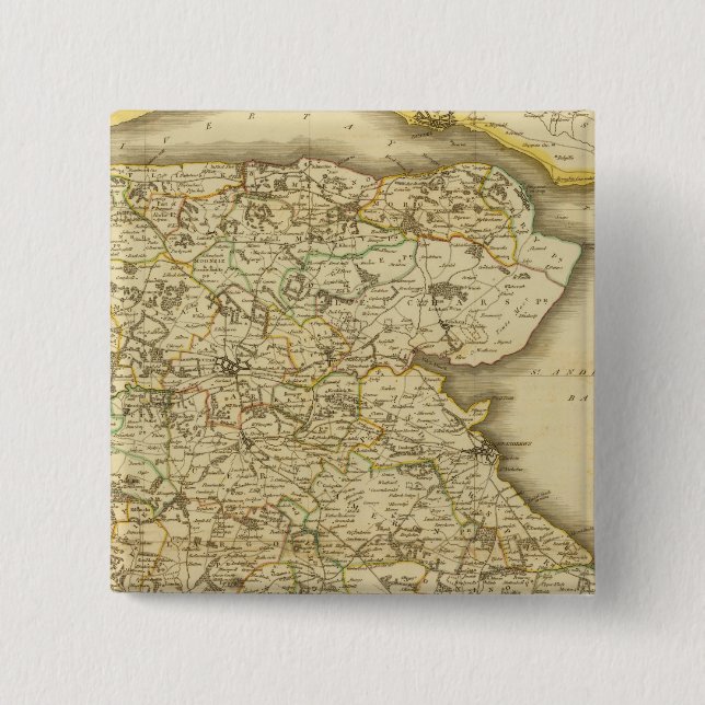 East Fife 2 Inch Square Button (Front)