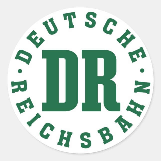 East German Railroad- Deutsche Reichsbahn Classic Round Sticker (Front)