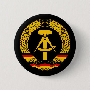East Germany Coat of Arms / Deutschland State Seal 2 Inch Round Button