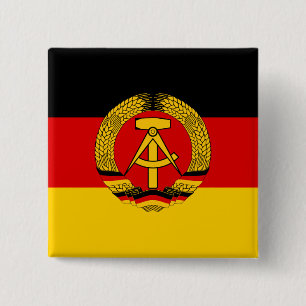 East Germany Flag 2 Inch Square Button