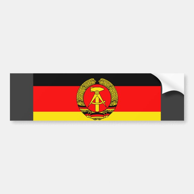 East Germany Flag Bumper Sticker (Front)