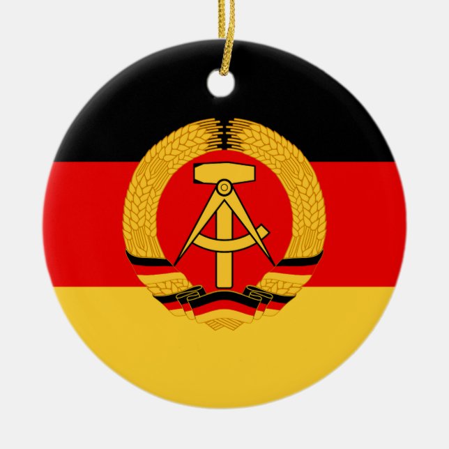 East Germany Flag Ceramic Ornament (Front)