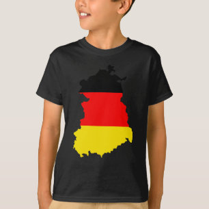 East-Germany Flag Map full size T-Shirt