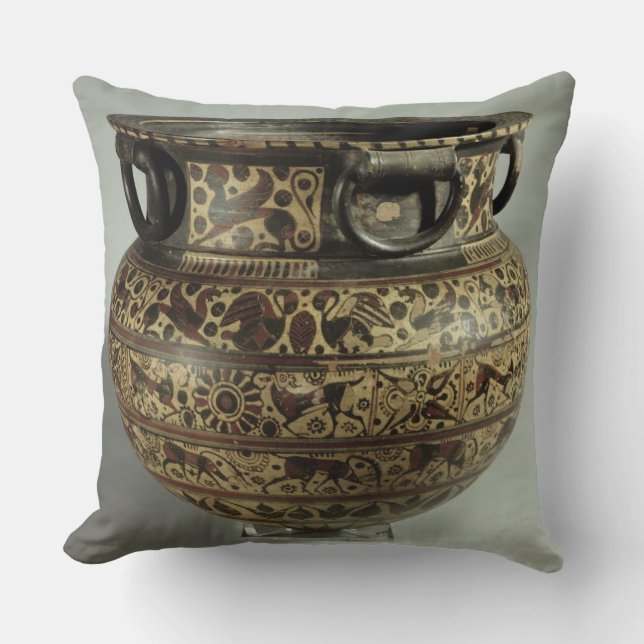 East Greek Orientalizing dinos, Middle Wild Goat s Throw Pillow (Front)