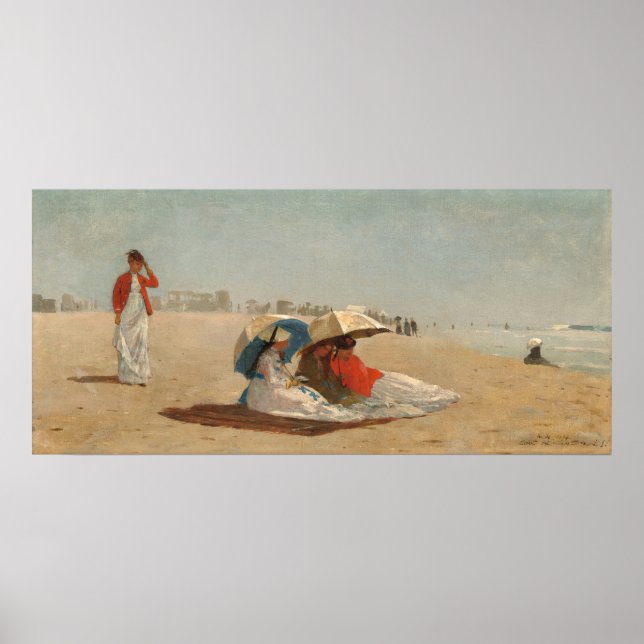 East Hampton Beach - Winslow Homer Fine Art Poster (Front)
