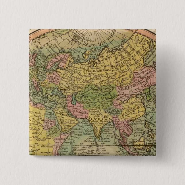 East Hemisphere 2 Inch Square Button (Front)
