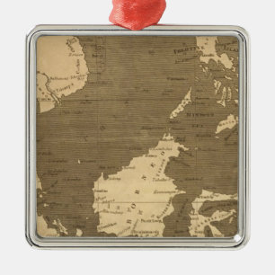 East India Islands Map by Arrowsmith Metal Ornament