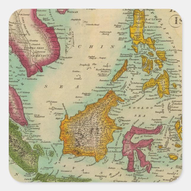 East India Islands Square Sticker (Front)