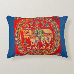 East Indian elephant print Accent Pillow