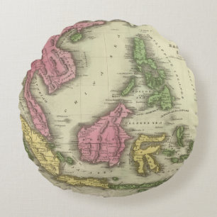 East Indian Isles Round Pillow