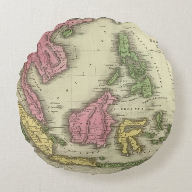 East Indian Isles Round Pillow (Front)