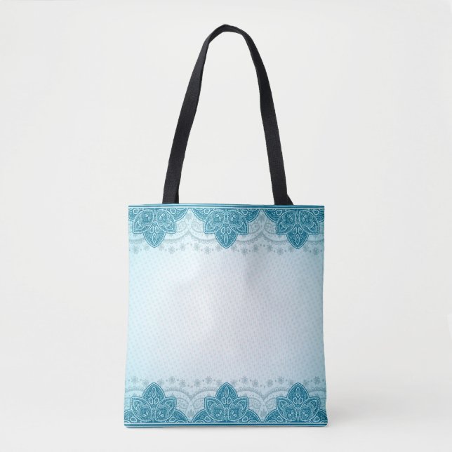 East indian pattern mandala paisley tote bag (Front)