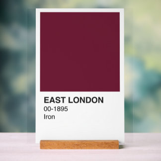 East London Iron - White Background Acrylic Sign