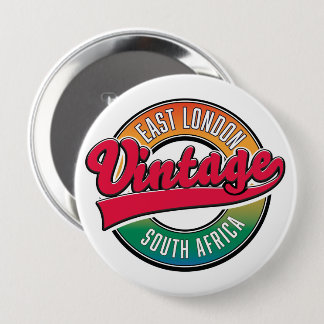 East London South Africa logo 4 Inch Round Button