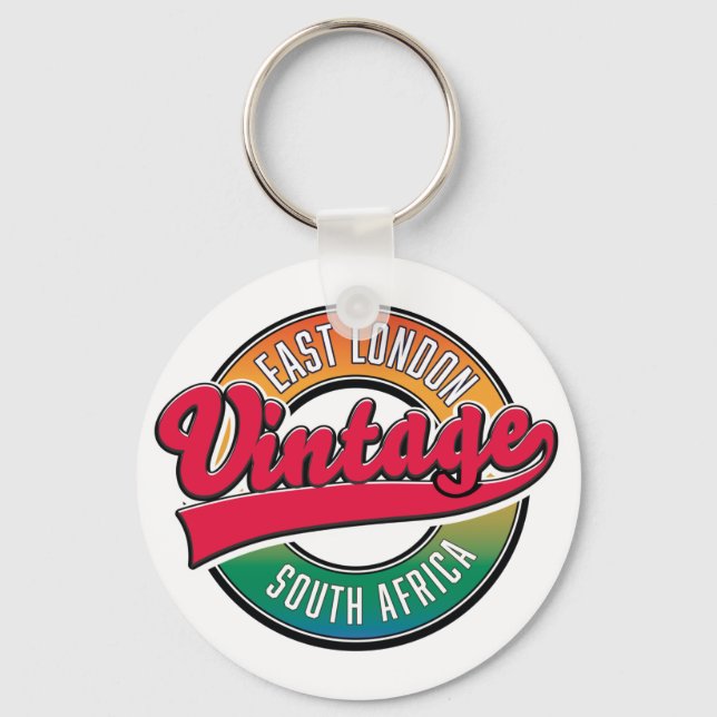 East London South Africa logo Keychain (Front)