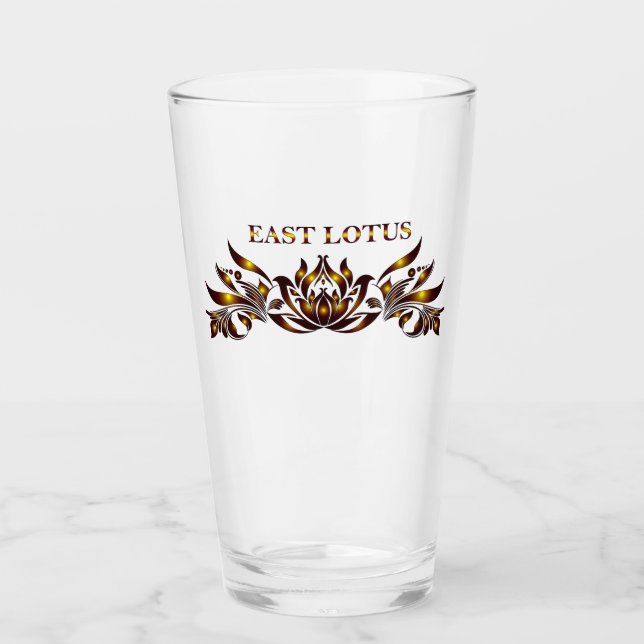 East Lotus Drinkware Glass (Front)