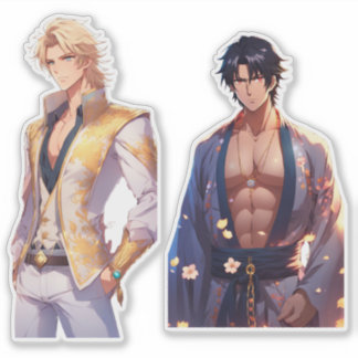 East Meets West Husbando Sticker Pack | Anime Fant
