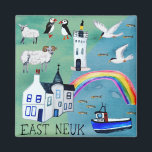 East Neuk of Fife Scotland Watercolor Art Magnet<br><div class="desc">Check out this cool illustration of East Neuk of Fife in Scotland. You can walk the wonderful Fife Coastal path stopping through towns and passing through green countryside. Stop along the way to watch the boats go by or see one of the many rainbows. Have you walked this path? Be...</div>