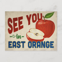 East Orange New Jersey Apple - Vintage Travel