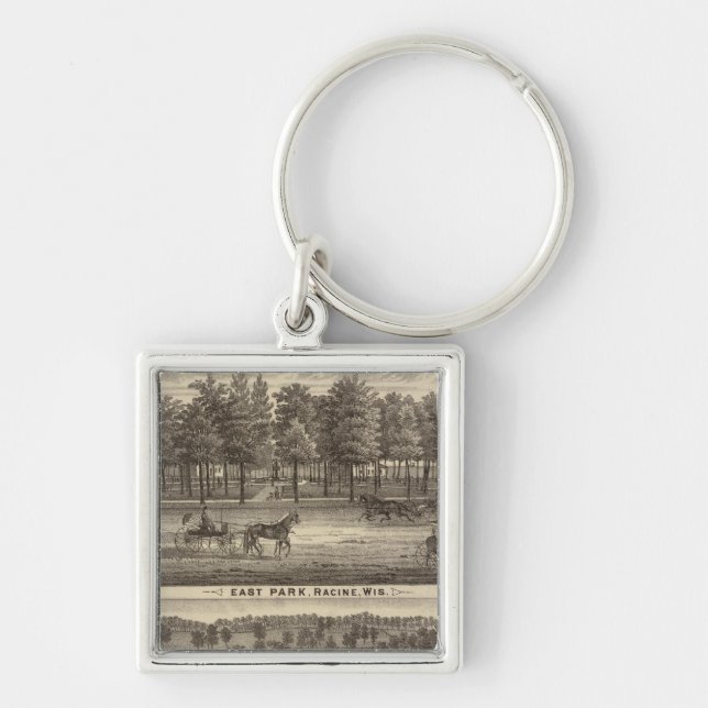 East Park, Racine and Oakland Farm Keychain (Front)