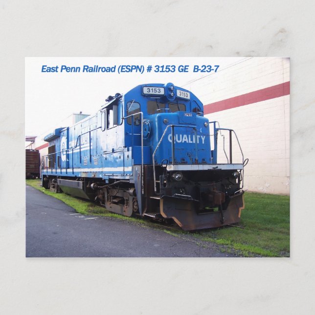 East Penn Railroad Locomotive #3153 Postcard (Front)