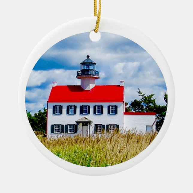 East Point Lighthouse Ceramic Ornament (Front)