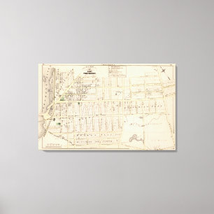 East Providence Rhode Island Map Canvas Print