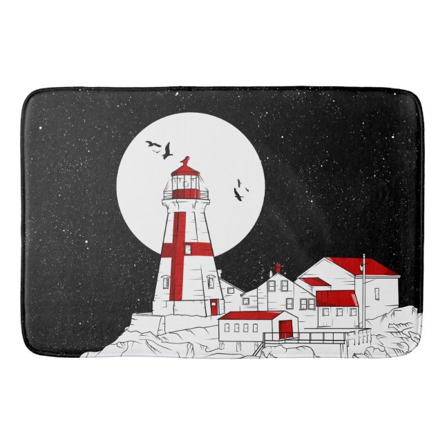 East Quoddy Head Lighthouse flat Bath Mat (Front)