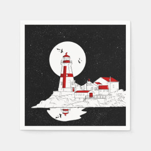 East Quoddy Head Lighthouse flat Napkin