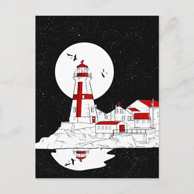East Quoddy Head Lighthouse flat Postcard (Front)