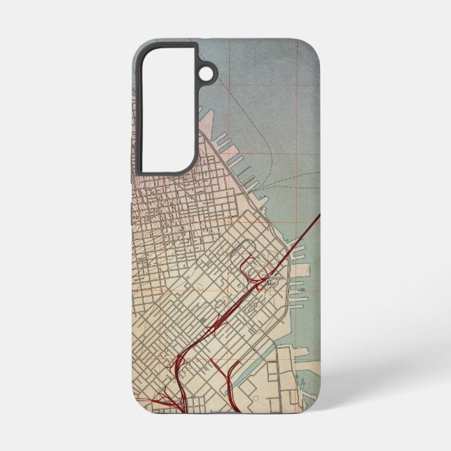 East San Francisco Topographic Map Samsung Galaxy S22 Case (Back)