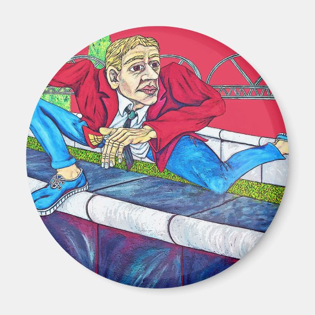 East Side Gallery, Berlin Wall, Escape Climb Magnet (Front)