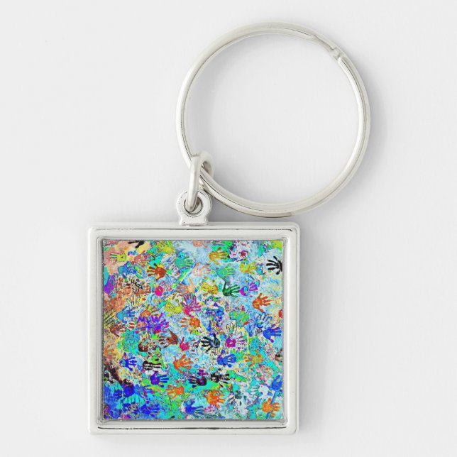 East Side Gallery, Berlin Wall, Hands (7) Keychain (Front)