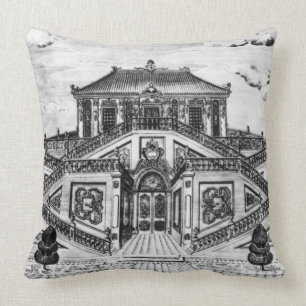 East side of the Palace of the Calm of the Sea, Ga Throw Pillow