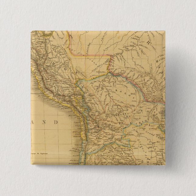 EaSt. South America 2 Inch Square Button (Front)