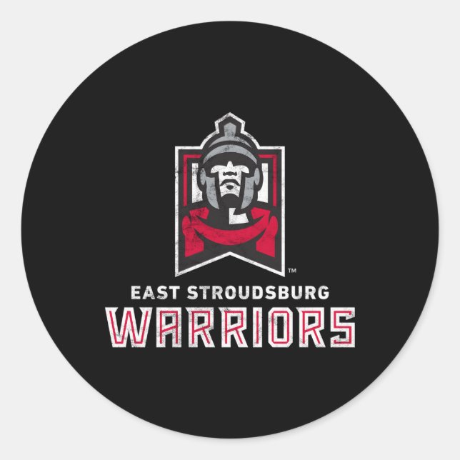 East Stroudsburg Esu Warriors Large Classic Round Sticker (Front)
