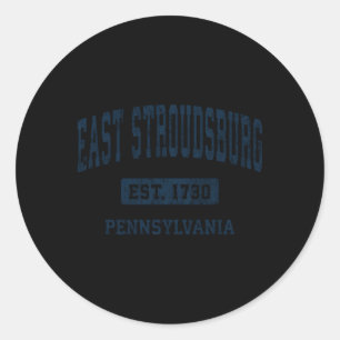 East Stroudsburg Pennsylvania Pa Athletic Sports D Classic Round Sticker
