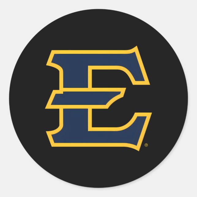 East Tennessee State Buccaneers Icon Classic Round Sticker (Front)