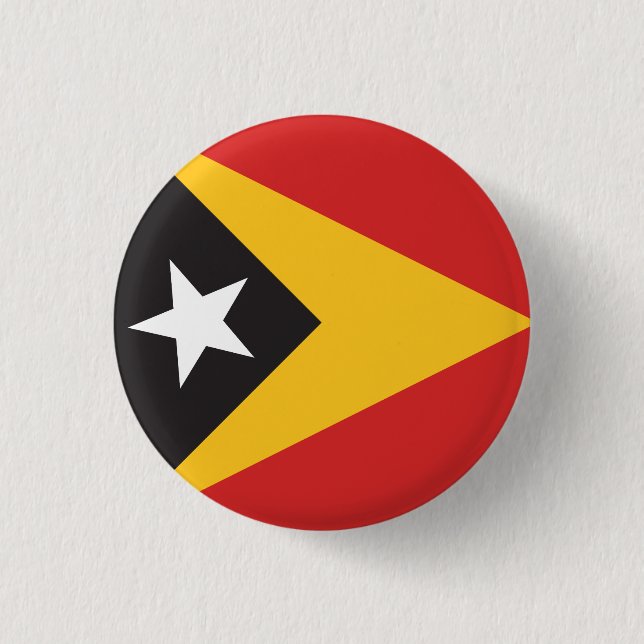 East Timor Flag 1 Inch Round Button (Front)