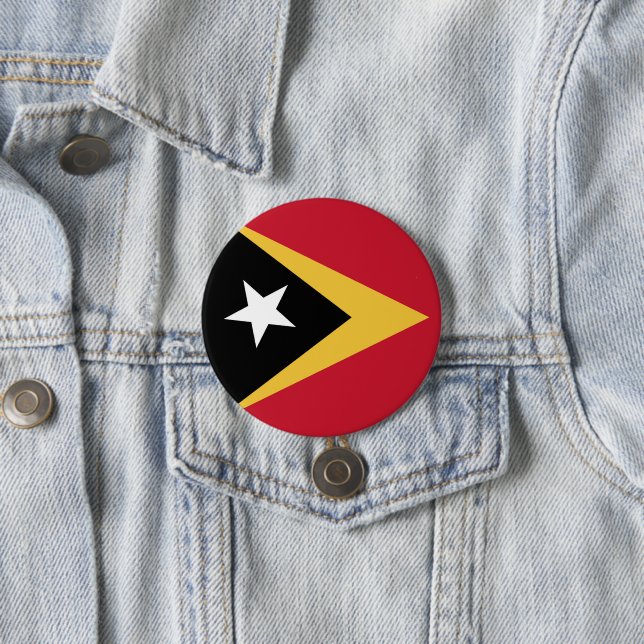 East Timor flag 3 Inch Round Button (In Situ)