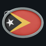 East Timor Flag Belt Buckle<br><div class="desc">Patriotic flag of East Timor.</div>