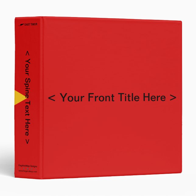 East Timor Flag Binder (Front/Spine)