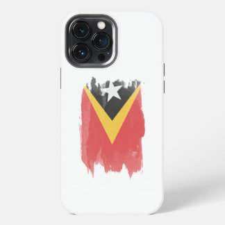 East Timor flag brush stroke, national flag iPhone 13 Pro Max Case