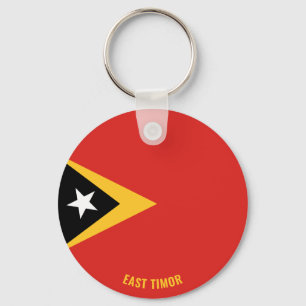 East Timor Flag Charming Patriotic Keychain