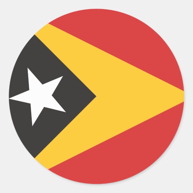East Timor Flag Classic Round Sticker (Front)